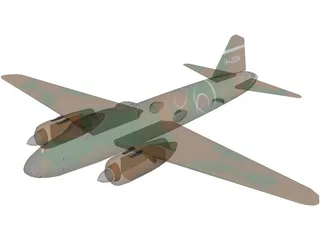 Mitsubishi G4M1 Betty 3D Model