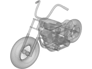 Turk Motorcycle 3D Model