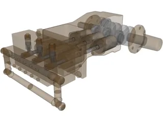 High Pressure Waterblasting Pump 3D Model