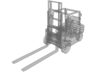 Forklift YALE with Operator 3D Model
