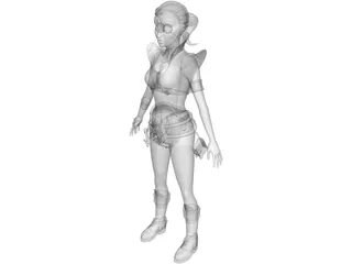 Witch Girl 3D Model