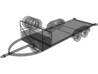 Car Trailer 3D Model