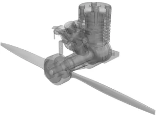 RC Airplane Model Engine 3D Model