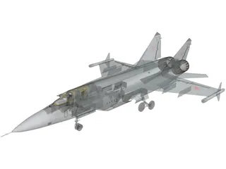 MiG-31A Foxhound 3D Model