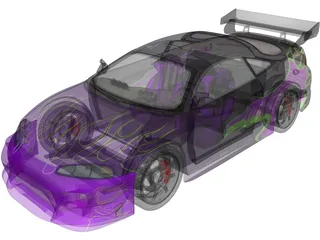 Mitsubishi Eclipse [Tuned] 3D Model