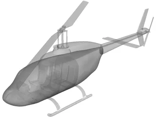 Bell 206B-III JetRanger 3D Model