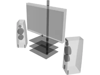 Lowe LED TV with Meridian Speakers 3D Model