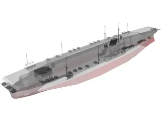 Shinano Aircraft Carrier 3D Model