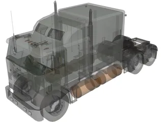 International 9600 Cabover 3D Model