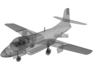 Douglas F3D-2 Skyknight 3D Model