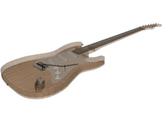 Fender Stratocaster Electric Guitar 3D Model