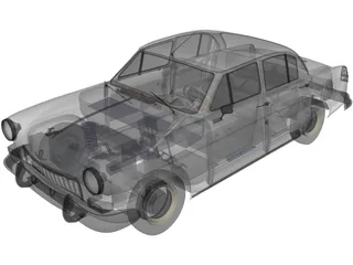 GAZ 21 Russian Classic Car 3D Model