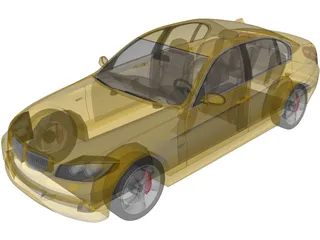 BMW 3-series Sedan (2005) 3D Model
