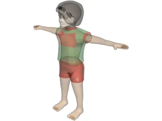 Cartoon Boy 3D Model