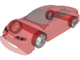 Opel Calibra DTM 3D Model