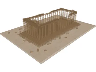 Parthenon Ruins 3D Model