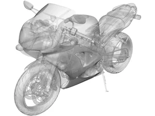 Kawasaki ZX6-R J1 3D Model