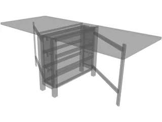 Foldable Table 3D Model