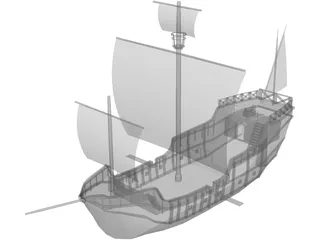 Galleon 3D Model