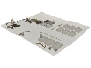 US Military Camp 3D Model