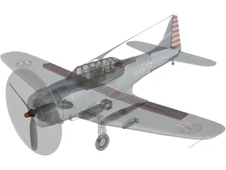 Dauntless Dive Bomber 3D Model