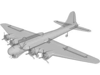 Boeing B-17 Flying Fortress 3D Model