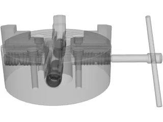 Chuck Precision 4-Jaw 3D Model