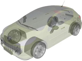 Peugeot 207 5-doors 3D Model