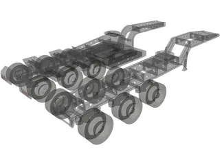 Long Load Trailking Decker Trailer 3D Model