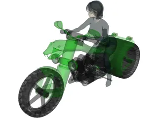 Lady Snake Moto 3D Model