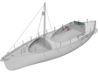 41ft Watson Class Lifeboat  3D Model