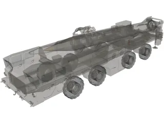 Scud Missile Launcher Maz 3D Model