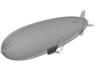 Goodyear Airship Blimp 3D Model