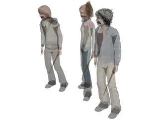 Harry Potter Characters 3D Model