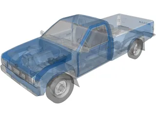 Nissan D21 Pickup 3D Model