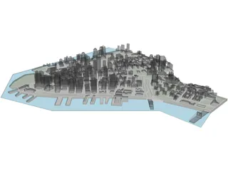 New York City Downtown 3D Model