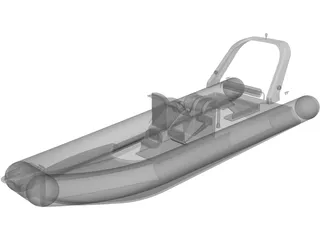 Rigid Inflatable Boat 3D Model