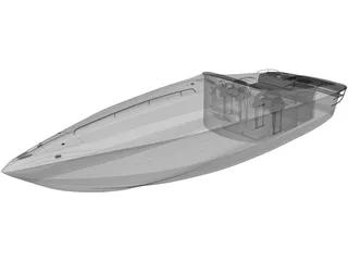 Speed Boat Ferreti 3D Model