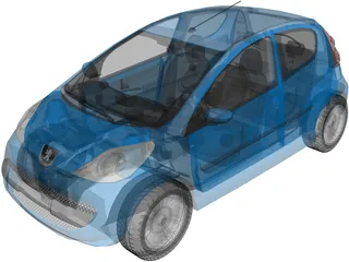 Peugeot 107 3D Model