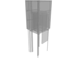Glass Elevator 3D Model