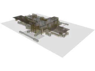 Frank Lloyd Wright Darwin Martin House 3D Model