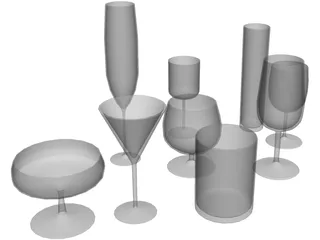 Drinking Glasses 3D Model