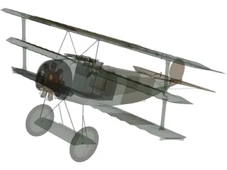 Fokker Dr.I 3D Model