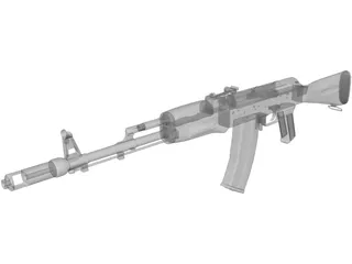 Kalasnikov AK-74 3D Model