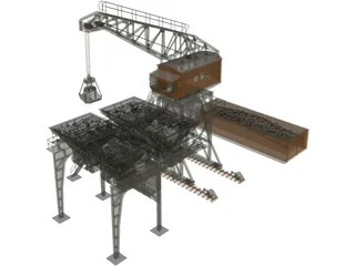 Large Coaling Station 3D Model