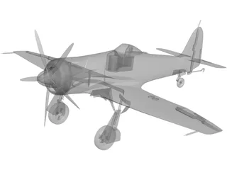 Hawker Sea Fury FB 11 3D Model