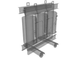 Power Electric Transformer 3D Model