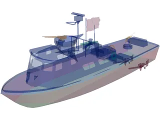 U.S. Navy Swift Patrol Boat 3D Model