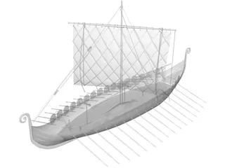 Viking Ship 3D Model