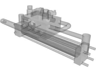 Hidraulic Actuator 3D Model